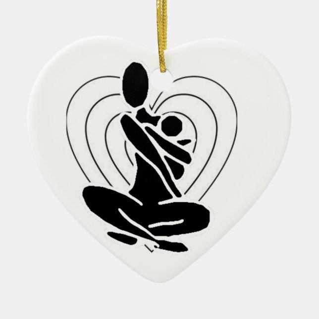 Cerâmica Ornamento da Mãe de Yoga (Frente)