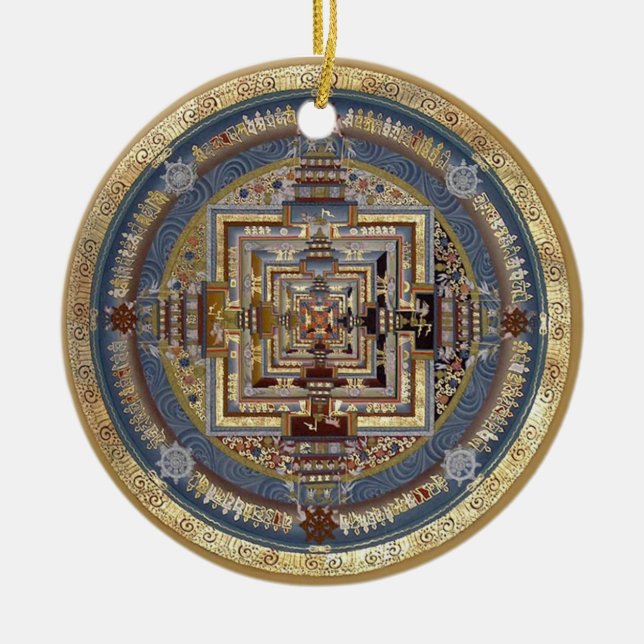 Cerâmica Ornamento da mandala B de Kalachakra (Frente)