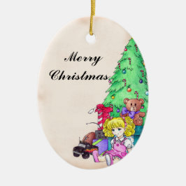 Cerâmica Ornamento da Manhã de Natal