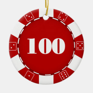 Cerâmica Ornamento da microplaqueta de póquer de 100