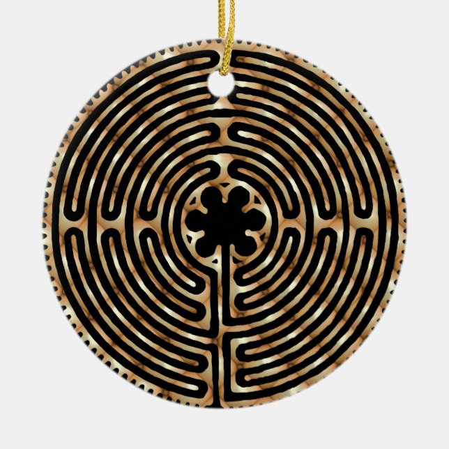 Cerâmica Ornamento da pérola do labirinto de Chartres (Frente)