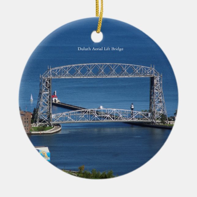 Cerâmica Ornamento da ponte aérea de elevação Duluth (Frente)