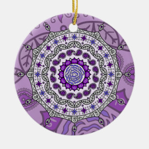 Cerâmica Ornamento da prata da fantasia de Mehndi