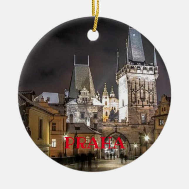 Cerâmica Ornamento da República Checa de Praga (Frente)