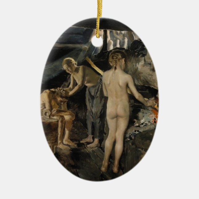 Cerâmica Ornamento da sauna de Gallen-Kallela (Frente)