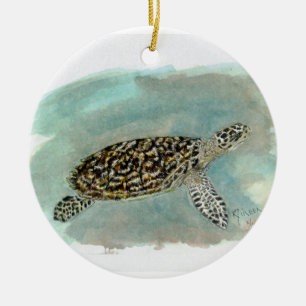 Cerâmica Ornamento da tartaruga de mar de Hawksbill