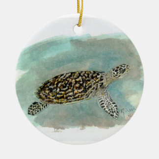 Cerâmica Ornamento da tartaruga de mar de Hawksbill