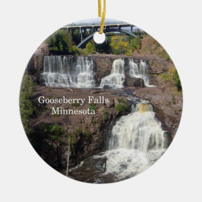 Cerâmica Ornamento das cataratas de Gooseberry (Frente)