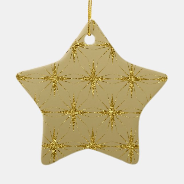 Cerâmica Ornamento das Estrelas de Natal (Frente)