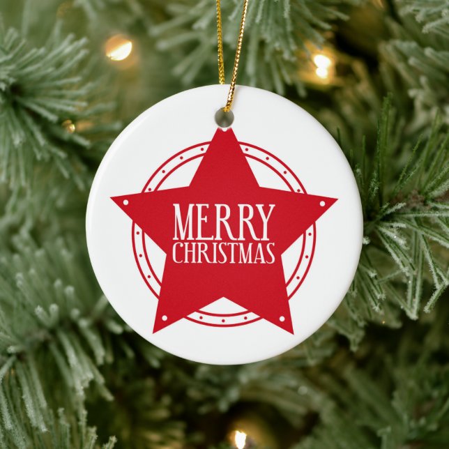 Cerâmica Ornamento das Estrelas de Natal (Árvore)