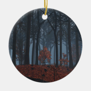Cerâmica Ornamento das Folhas de Inverno