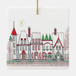 Cerâmica Ornamento das Lojas da Vila de Natal