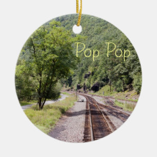 Cerâmica Ornamento das trilhas de estrada de ferro