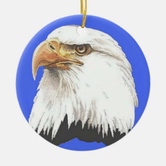 Cerâmica Ornamento datado de Eagle do americano (Frente)