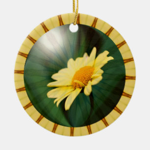 Cerâmica Ornamento de Abstrato de Arte Amarelo