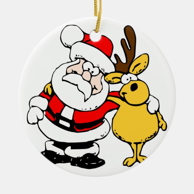 Cerâmica Ornamento de Amigos de Natal (Frente)