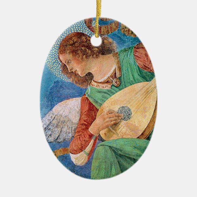 Cerâmica Ornamento de Angel Music (Frente)