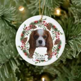 Cerâmica ornamento de animais de estimação Cavalier King Ch