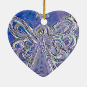 Cerâmica Ornamento de Anjo de Prata Roxo