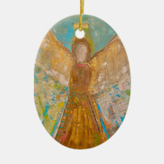 Cerâmica ORNAMENTO DE ANJO DOURADO- ARTalli