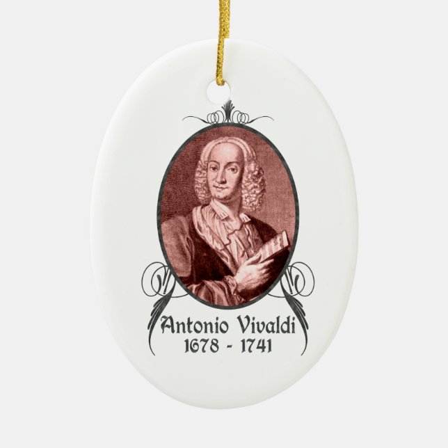 Cerâmica Ornamento de Antonio Vivaldi (Frente)