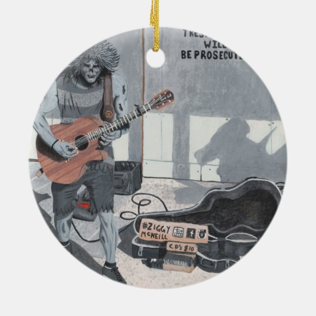 Cerâmica Ornamento de Arte de Fantasia Musical do Violão Zo (Traseira)