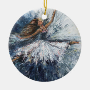 Cerâmica Ornamento De Arte "Ela Salta"