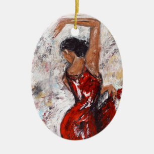 Cerâmica Ornamento de Arte "Vamos Twirl"