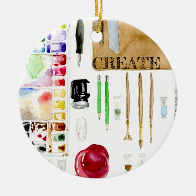 Cerâmica Ornamento de Artista (Frente)