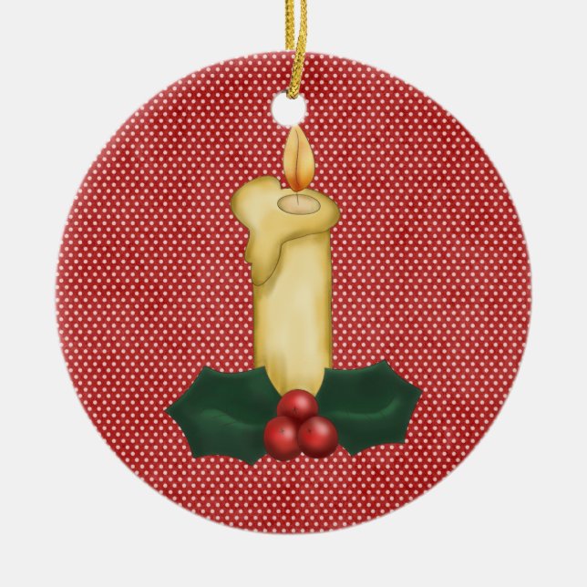 Cerâmica Ornamento de Árvore de Natal (Frente)