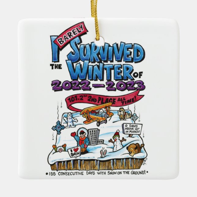 Cerâmica Ornamento de Árvore de Natal (Frente)