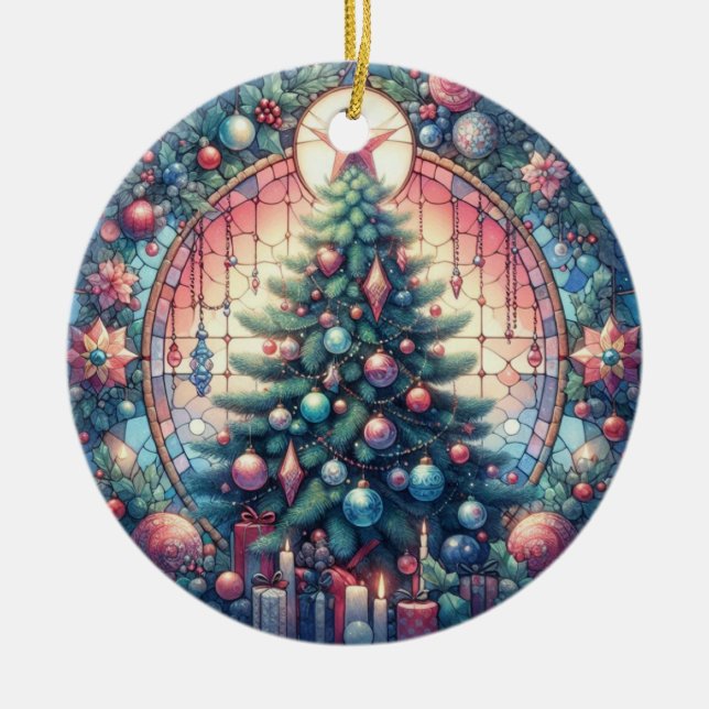 Cerâmica Ornamento de Árvore de Natal (Frente)
