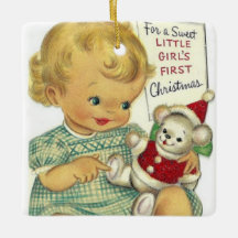 Ornamento de Árvore de Natal da Baby Girl First Ch