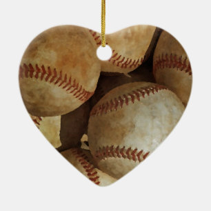Cerâmica Ornamento de Árvore de Natal de Baseball
