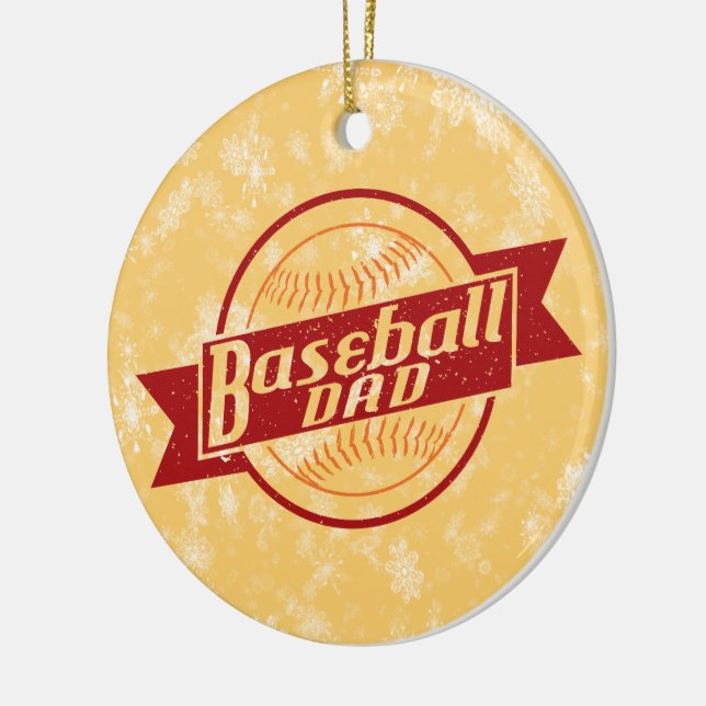 Cerâmica Ornamento de Árvore de Natal de Baseball, Pai de B (Esquerda)