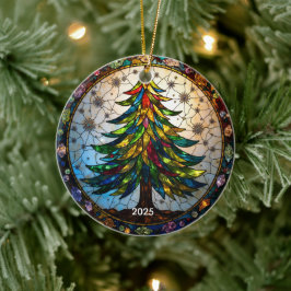 Cerâmica Ornamento de Árvore de Natal de Vidro abstrato