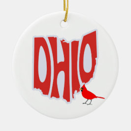 Cerâmica Ornamento de Árvore de Natal do Estado de Ohio