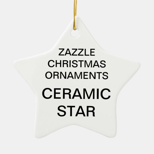Cerâmica Ornamento de Árvore de Natal do Porcelain Star Per (Frente)