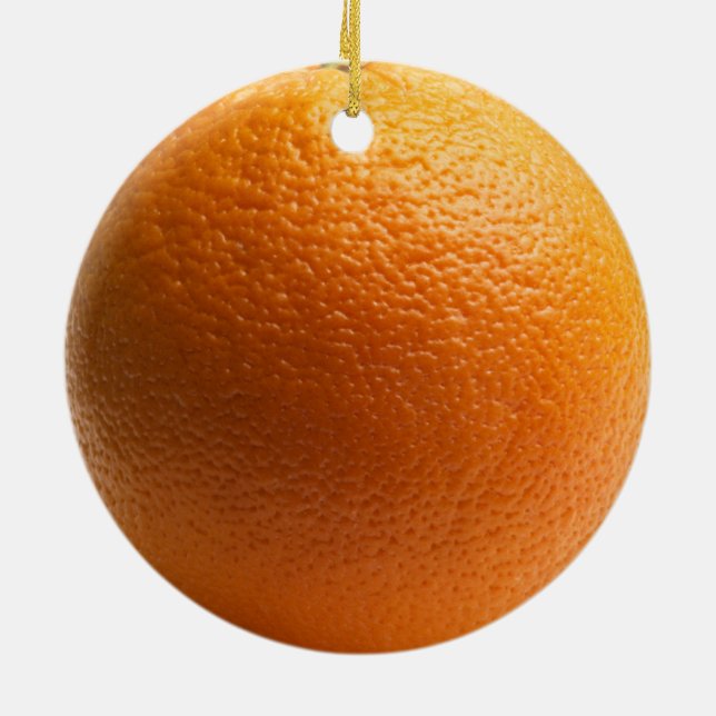 Cerâmica Ornamento de Árvore de Natal Laranja (Traseira)