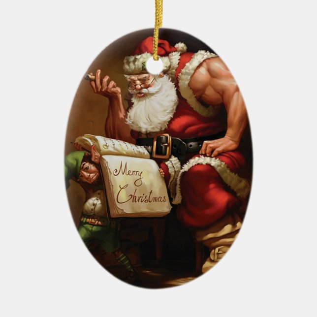 Cerâmica Ornamento de Árvore de Natal - Para Construção de  (Frente)