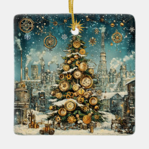 Cerâmica Ornamento de Árvore de Natal Steampunk