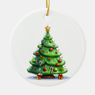 Cerâmica Ornamento de Árvore de Natal Whimsical - Holiday D
