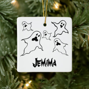 Cerâmica Ornamento de Árvore Fantasma de Halloween Persona