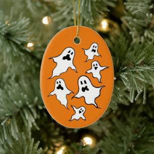 Cerâmica Ornamento de Árvore Fantasma de Halloween Personal