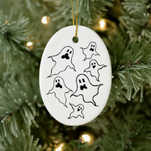 Cerâmica Ornamento de Árvore Fantasma de Halloween Personal