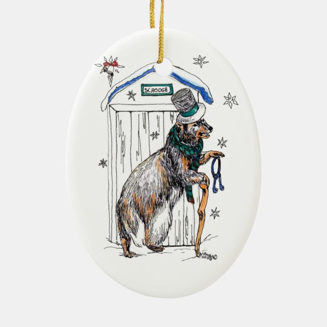 Cerâmica Ornamento de Árvores de Natal Whimsical (Verso)