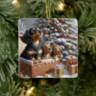 Cerâmica Ornamento de Árvores Personalizadas da Família Dac