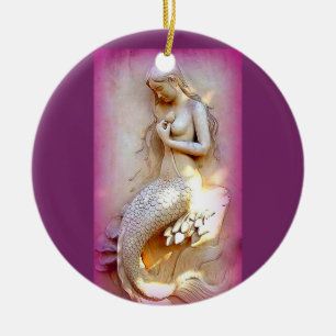 Cerâmica ornamento de assento da lavanda das sereias