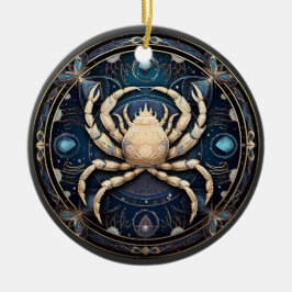 Cerâmica Ornamento de Astrologia Personalizada do Cancer Zo