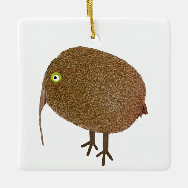 Cerâmica Ornamento de aves Frutas de Kiwi (Frente)